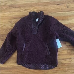 Cozy Athleta Sherpa snap sweatshirt